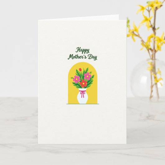 Vibrant Blossom Mothers Day Card カード (黄色い花)