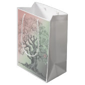 Vibrant Blossoming Floral Tree ミディアムペーパーバッグ (裏面アングル)