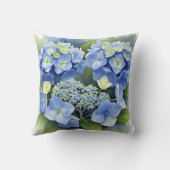 Vibrant Blue Hydrangea Watercolor  Decorative クッション (裏面)