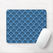Vibrant Blue Retro Funk Circles Mousepad マウスパッド (マウス)