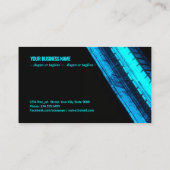 Vibrant Blue Trails on Dark Backdrop 名刺 (裏面)