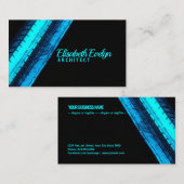 Vibrant Blue Trails on Dark Backdrop 名刺 (正面/裏面)