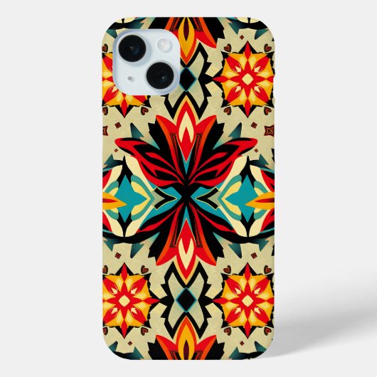 Vibrant Bohemian Folk Art Phone Case Case-Mate iPhoneケース (裏面)