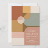 Vibrant Boho Birthday Party 招待状 (正面)
