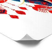 Vibrant Boho Chic Elephant ポスター (角)