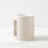 Vibrant Boho Fractal Mandala Art コーヒーマグカップ (中央)