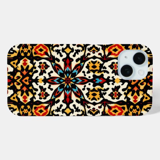 Vibrant Boho Medallion Phone Case Case-Mate iPhoneケース (裏面 (横))