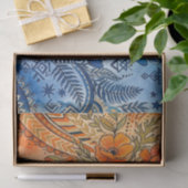 Vibrant Boho Rainbow Gradient Floral 薄葉紙 (ギフト)