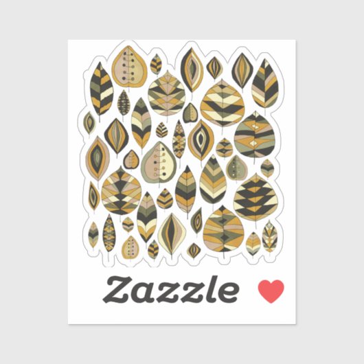 Vibrant Bold Foliage Yellow Green シール (シート)