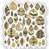 Vibrant Bold Foliage Yellow Green シール (正面)