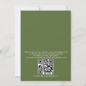 Vibrant Bold Watercolor Wildflower QR Code Wedding 招待状 (裏面)