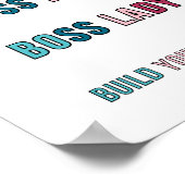 Vibrant Boss Lady Poster | Empowerment Office Art ポスター (角)