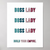 Vibrant Boss Lady Poster | Empowerment Office Art ポスター (正面)