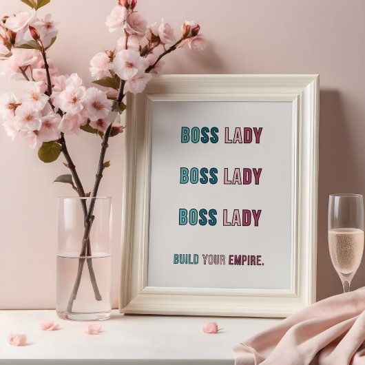 Vibrant Boss Lady Poster | Empowerment Office Art ポスター