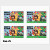 Vibrant Brazilian Carnival Design Travel Agency 長方形シール (シート)