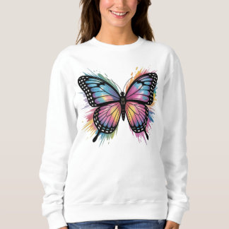 Vibrant Butterfly Art: Bold & Beautiful スウェットシャツ