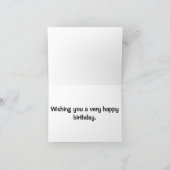 Vibrant Butterfly Art Happy Birthday カード (内部)