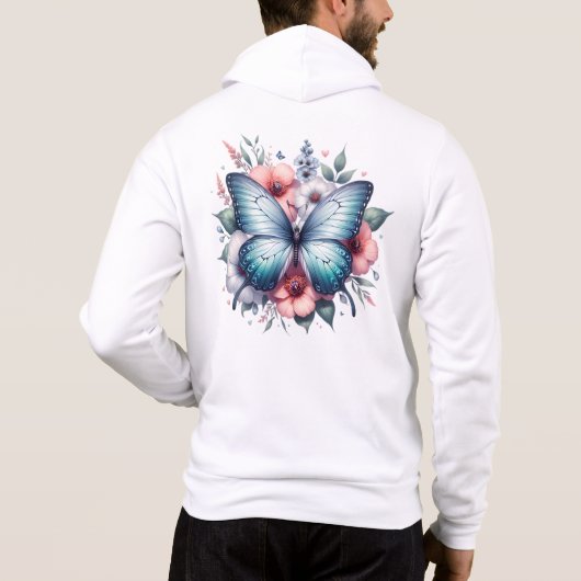 Vibrant Butterfly Floral Bouquet Art-96283 T-Shirt パーカ (裏面)