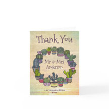 Vibrant Cactus Wedding Thank Yous