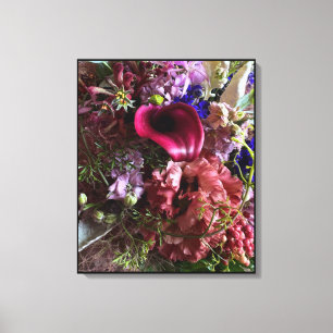 Vibrant Calla Lily and Mixed Flowers Canvas Art キャンバスプリント