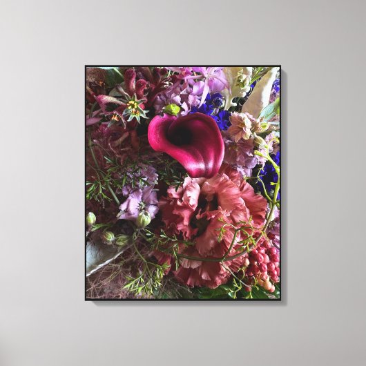 Vibrant Calla Lily and Mixed Flowers Canvas Art キャンバスプリント (正面)