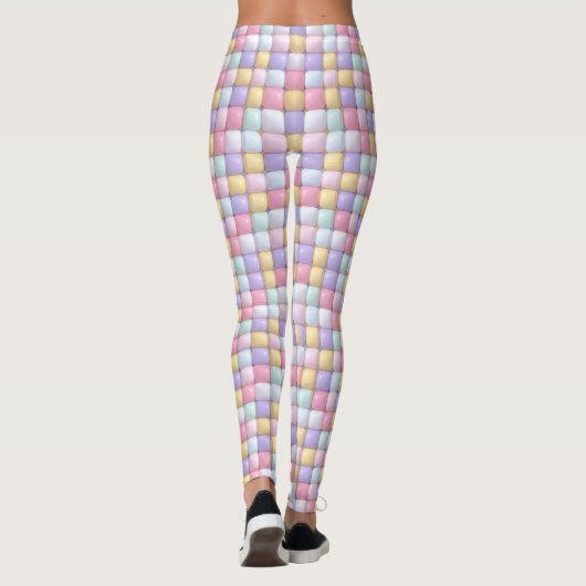 Vibrant Candy Pattern | Pastel Bubble Gum レギンス (裏面)