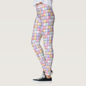 Vibrant Candy Pattern | Pastel Bubble Gum レギンス (左)