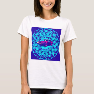 Vibrant Car Centered in Geometric Mandala Tシャツ