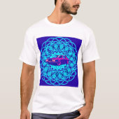 Vibrant Car Centered in Geometric Mandala Tシャツ (正面)