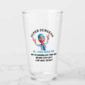 Vibrant Cartoon Surgeon Art for Medical Enthusiast タンブラーグラス (正面)