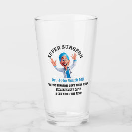 Vibrant Cartoon Surgeon Art for Medical Enthusiast タンブラーグラス