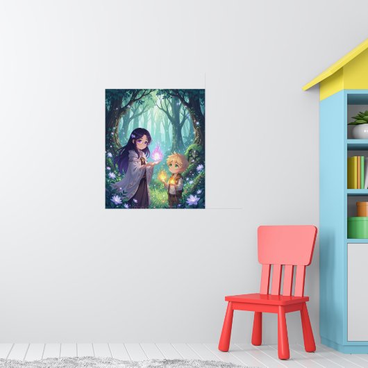 Vibrant Cartoon Wall Decor for Children ポスター (子ども部屋1)