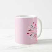 Vibrant Celebration Confetti, Fireworks  コーヒーマグカップ (正面右)