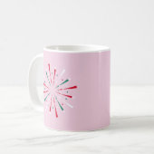 Vibrant Celebration Confetti, Fireworks  コーヒーマグカップ (正面左)