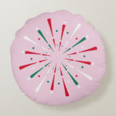 Vibrant Celebration Confetti, Fireworks  ラウンドクッション (裏面)