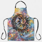 Vibrant Celestial Watercolor エプロン (正面)