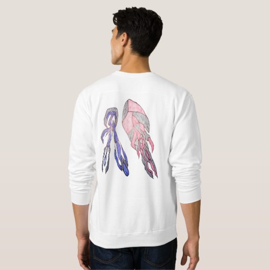 Vibrant Chaos Abstract Men’s スウェットシャツ (裏面フル)