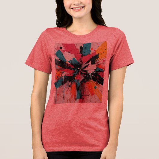 Vibrant Chaos Burst トライブレンドＴシャツ (正面)