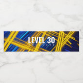 Vibrant Chaotic Neon Synthwave Abstract Light ペットボトルラベル (シングルラベル)