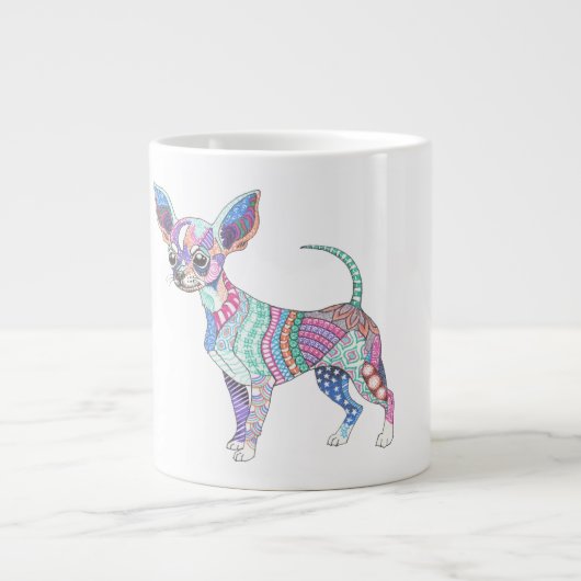 Vibrant Chihuahua Giant Mug ジャンボコーヒーマグカップ (正面)