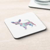Vibrant Chihuahua Hard Plastic coaster コースター (左側)
