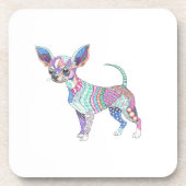 Vibrant Chihuahua Hard Plastic coaster コースター (正面)