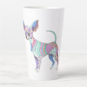 Vibrant Chihuahua  Large Latte Mug カフェラテマグ (正面)