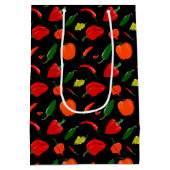 Vibrant Chili Pepper "Thank You" Business Gift Bag ミディアムペーパーバッグ (裏面)