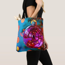 Vibrant Christmas Ornament Sparkle Design トートバッグ