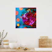 Vibrant Christmas Ornament Sparkle Design ポスター (キッチン)