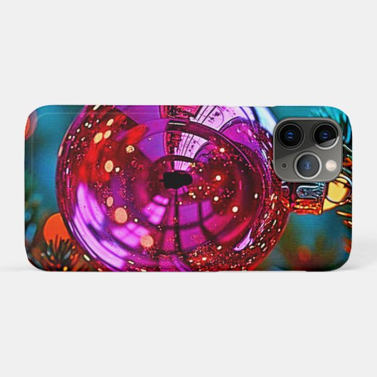 Vibrant Christmas Ornament Sparkle Design Case-Mate iPhoneケース (裏面(横))