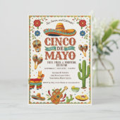 Vibrant Cinco De Mayo Holiday Party Invitation 招待状 (スタンド正面)
