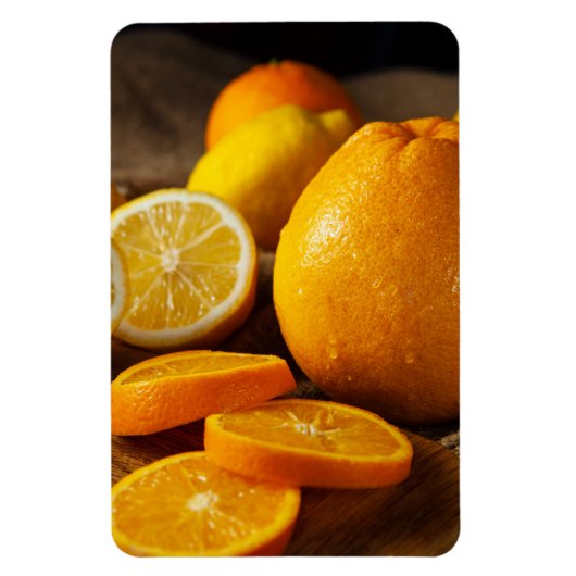 Vibrant Citrus Fruits Refrigerator Magnet マグネット (縦)