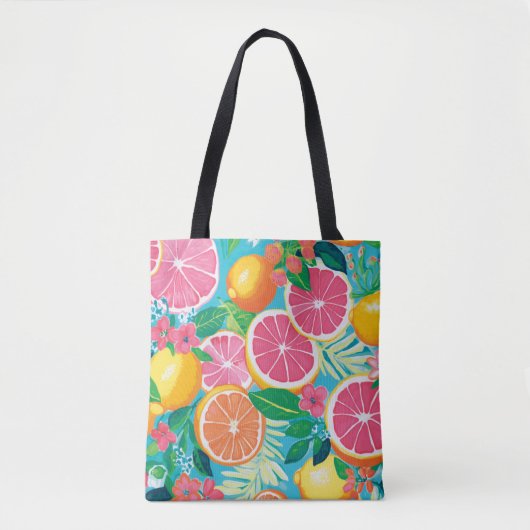 Vibrant Citrus Garden  トートバッグ (正面)